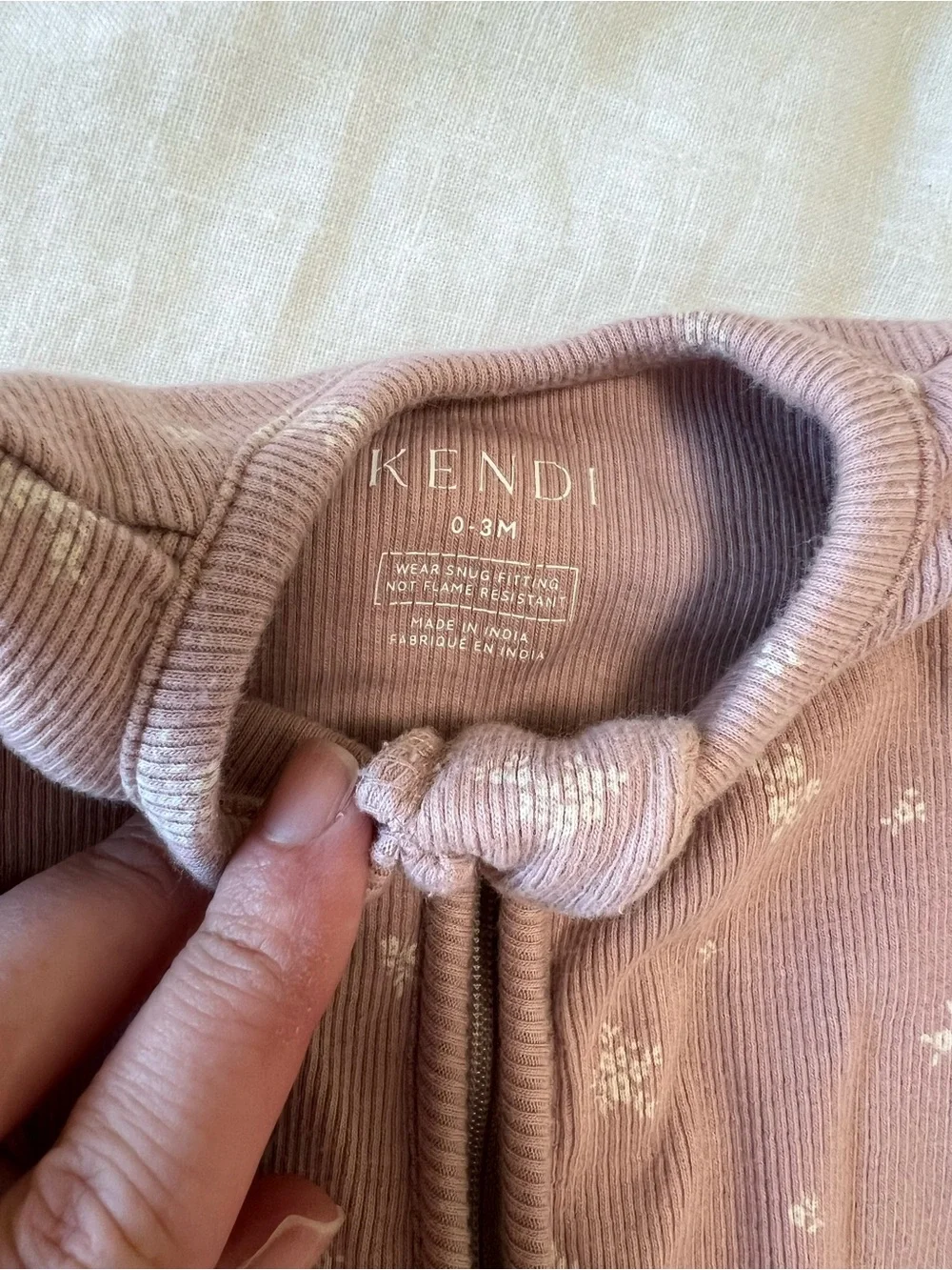 Colored Organics Mauve Footie Pajamas 1